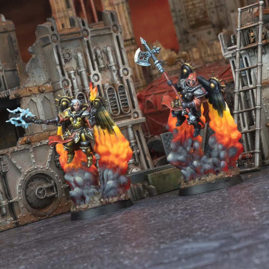 Canoness with Jump Pack, a multipart W40K Adepta Sororitas model