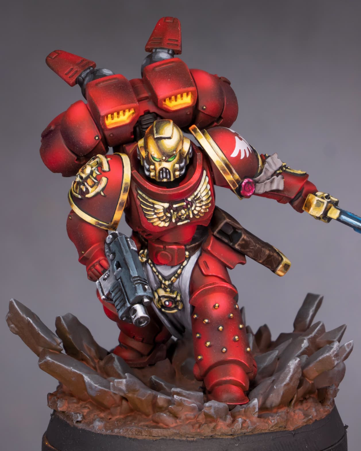 Marines - Vanguard Veteran hero landing topper - 40mm - By el Miniaturista - Digital