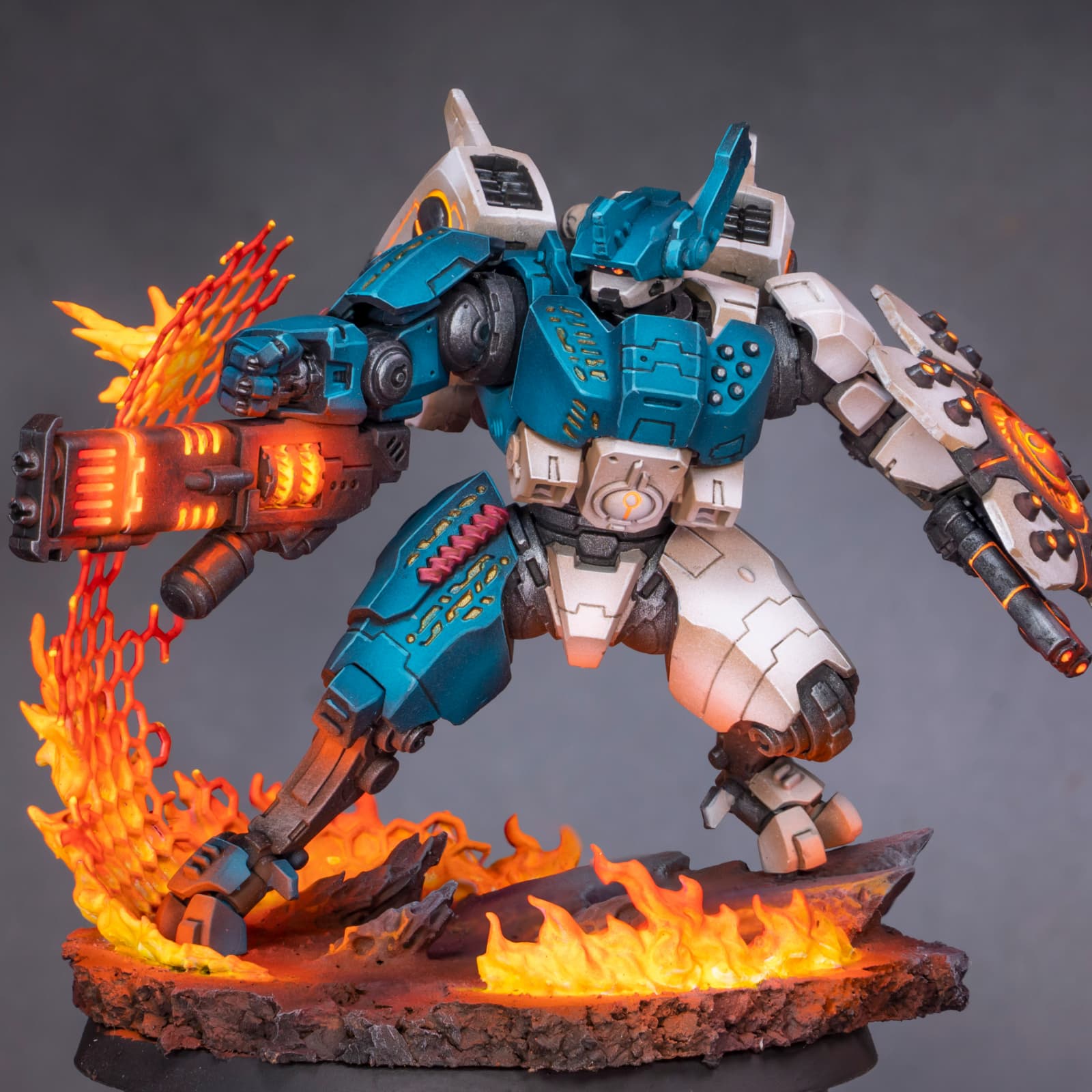 T'au - Twin lance fire and shield by El Miniaturista - Digital